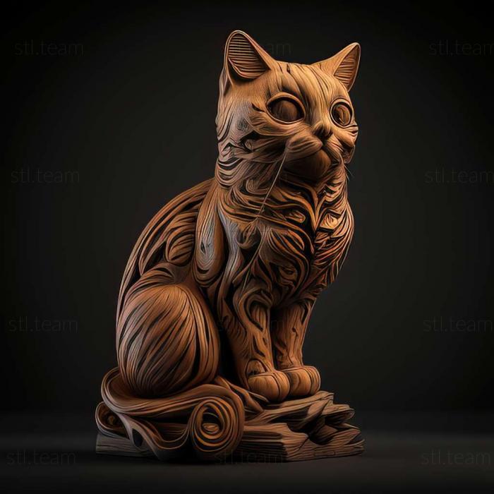 3D модель Matroska кішка відома тварина (STL)